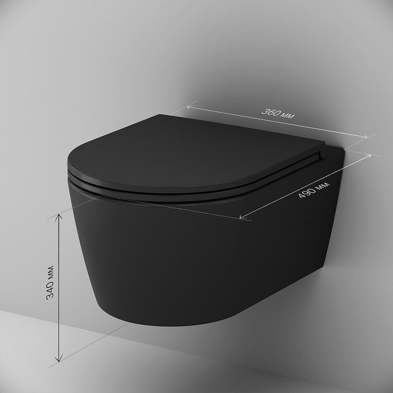 Унитаз AM.PM C8F1700MBSC черный купить,NaN