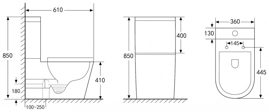 Унитаз-компакт Abber Bequem AC1112TMW белый