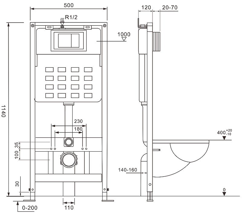 Унитаз с инсталляцией Abber AC1100MB-AC0105-AC0121MB черный купить,438600