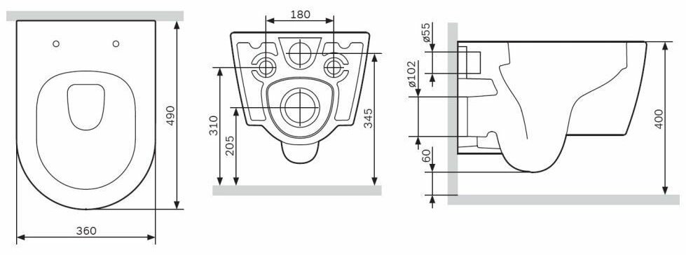Унитаз AM.PM C8F1700MWSC белый купить,NaN