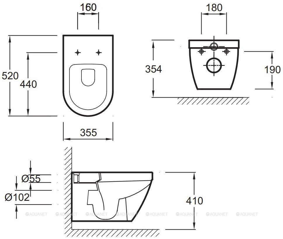 ALLEN BRAU унитаз с инсталляцией 9.11100.20 PNEUMATIC, санфарфор купить,0