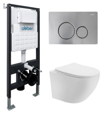Унитаз Abber AC1100T с инсталляцией белый купить,206400