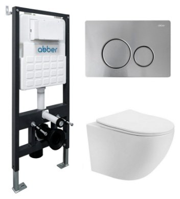 Унитаз Abber AC1100T с инсталляцией белый купить,206400