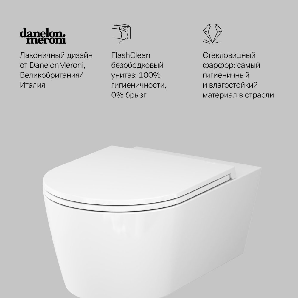 Унитаз AM.PM C8F1701SC Func белый купить,NaN