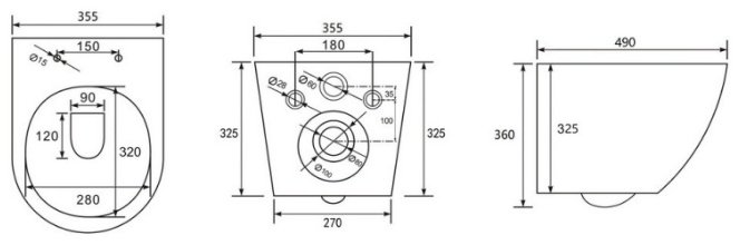 Унитаз Abber AC1100T с инсталляцией белый купить,206400