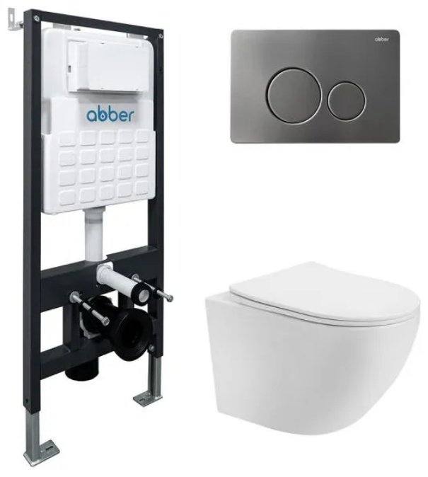 Abber унитаз с инсталляцией AC1100T, керамика