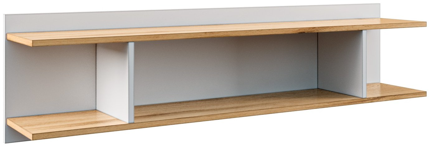 Полка Мебель Азии Авила 130x22x34см бело-коричневый купить,NaN