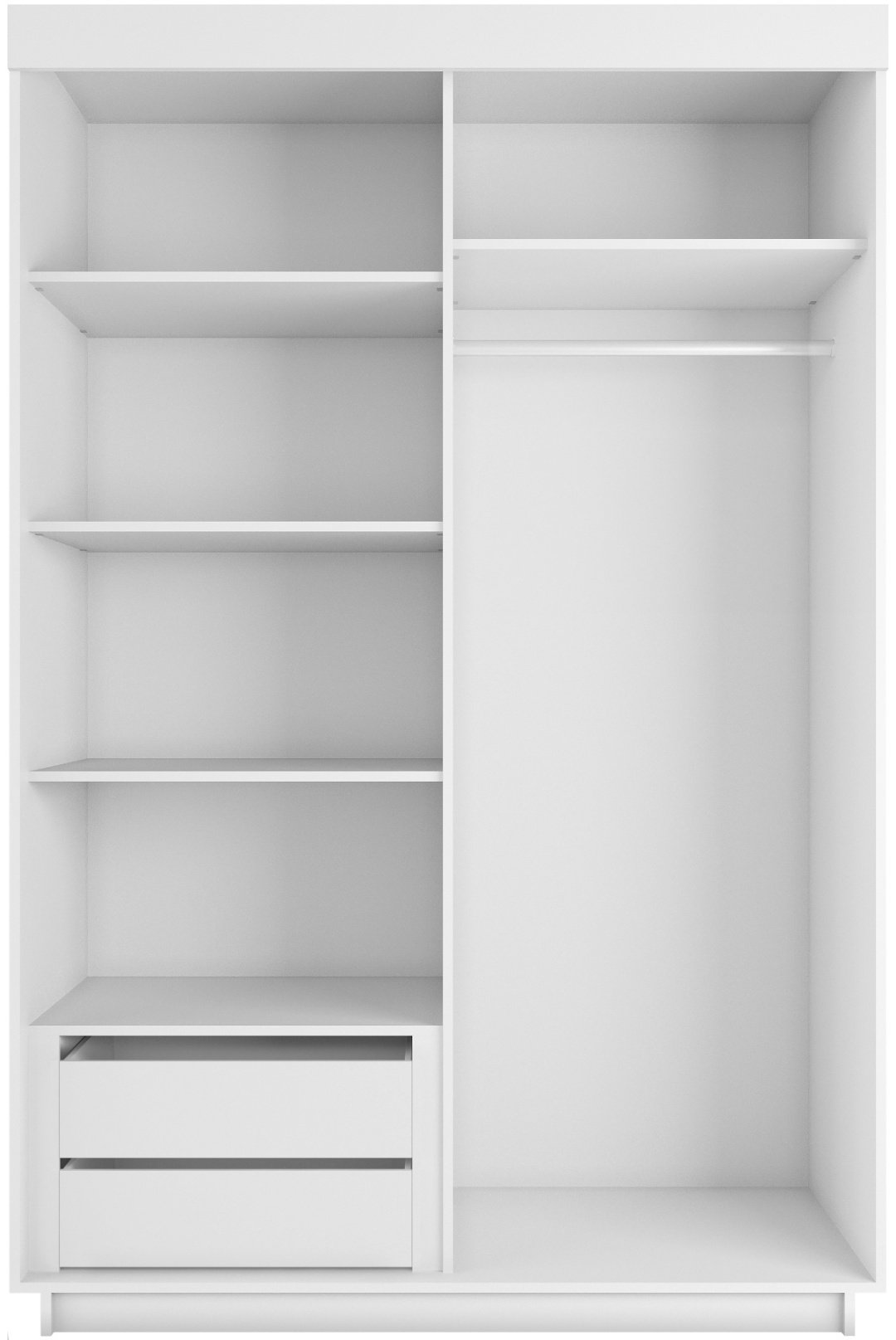 Шкаф-купе Мебель Азии Lite 2 120, 120x212х59.5 см, белый - ForteMarket Шкаф-купе Мебель Азии Lite 2 120, 120x212х59.5 см, белый купить,0