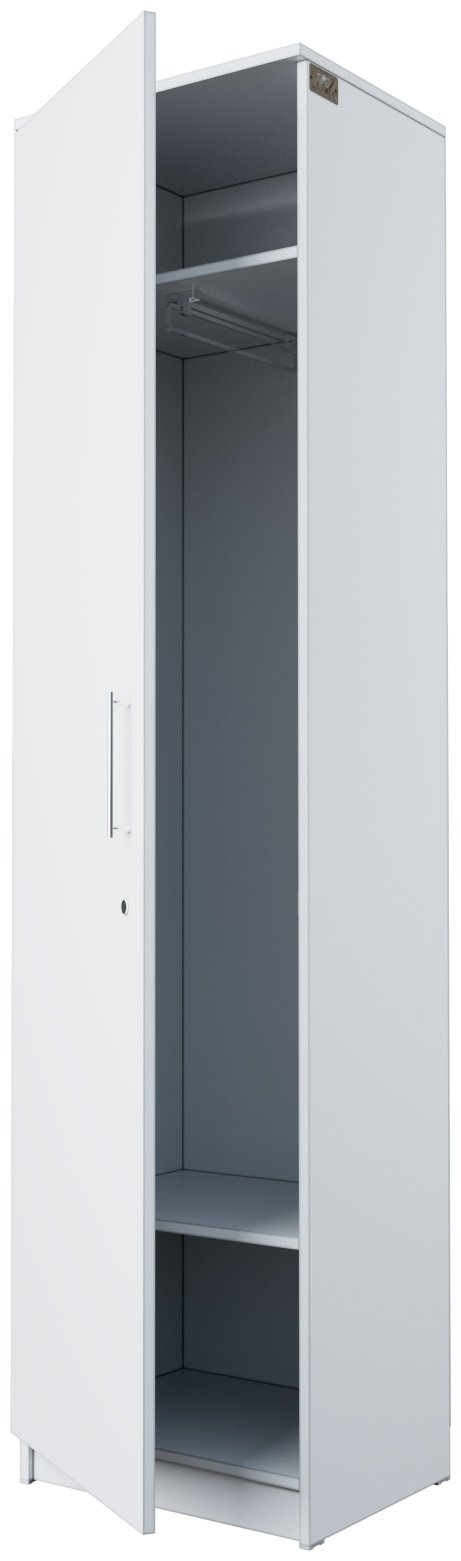 Распашной шкаф Мебель Азии Классик, 50.2x200х40 см, белый купить,0