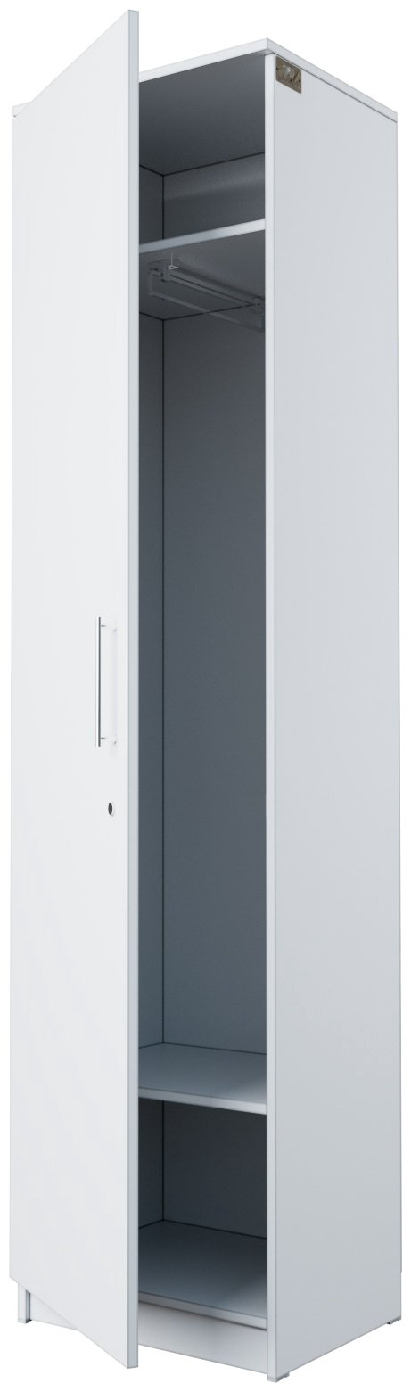 Шкаф распашной Мебель Азии Классик 50.2x200х40см белый купить,42990