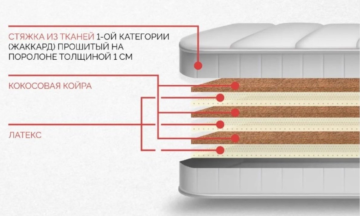 Матрас ортопедический Мебель Азии Сэндвич Латекс 160x200x20см белый - ForteMarket Матрас ортопедический Мебель Азии Сэндвич Латекс 160x200x20см белый купить,256990