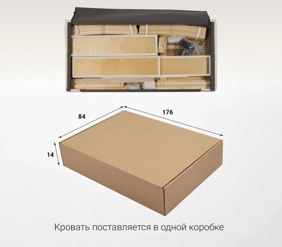Мебель Азии Марк-1, 160x200 см, без подъёмного механизма, серый купить,NaN