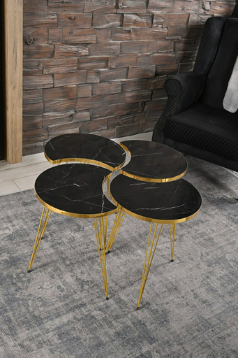 Мебель Азии KD-AHM076, 33x33x50, черный, золотой