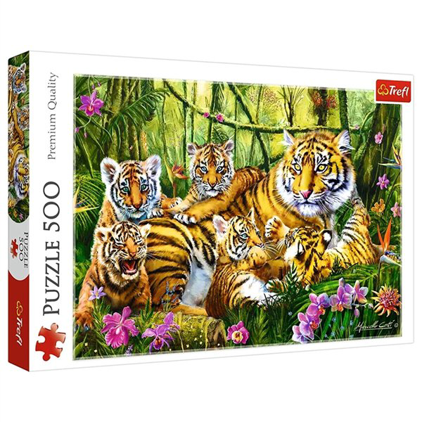 Пазл Trefl Семейство тигров 500дет купить,NaN