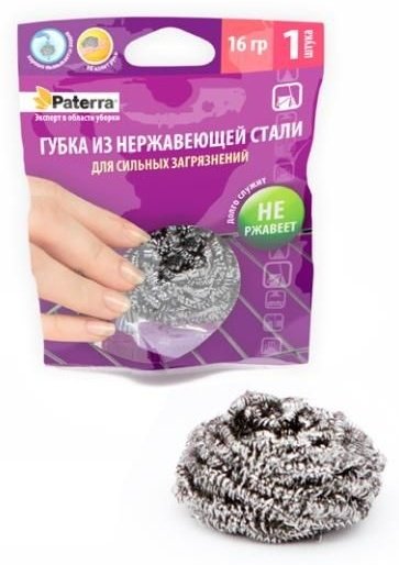 PATERRA мочалка 402-378 1 шт, металл