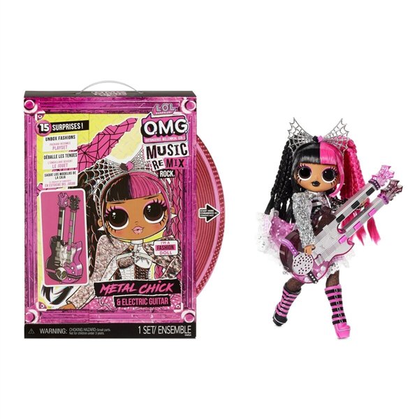 Кукла L.O.L. Surprise OMG Remix Rock-Metal Chick and Electric Guitar 577577 25см купить,NaN