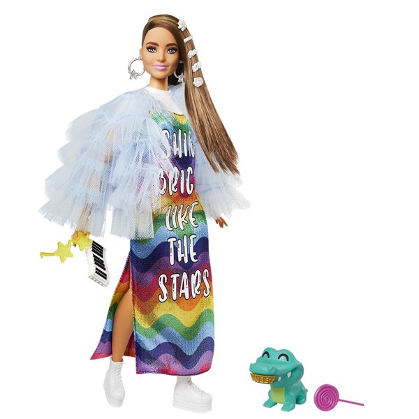 Кукла Barbie Extra в сиреневом пальто купить,NaN