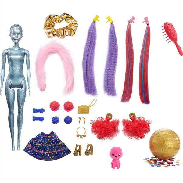 Кукла Barbie Colour Reveal Волшебные волосы сиреневая купить,NaN