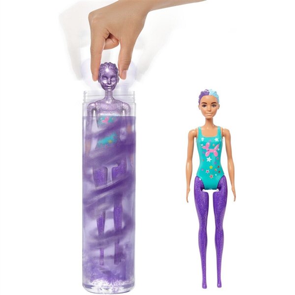 Кукла Barbie Colour Reveal Волшебные волосы бирюзовая купить,NaN