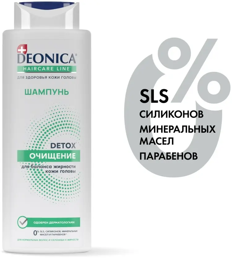 Deonica Detox и очищение шампунь 380 мл купить,NaN