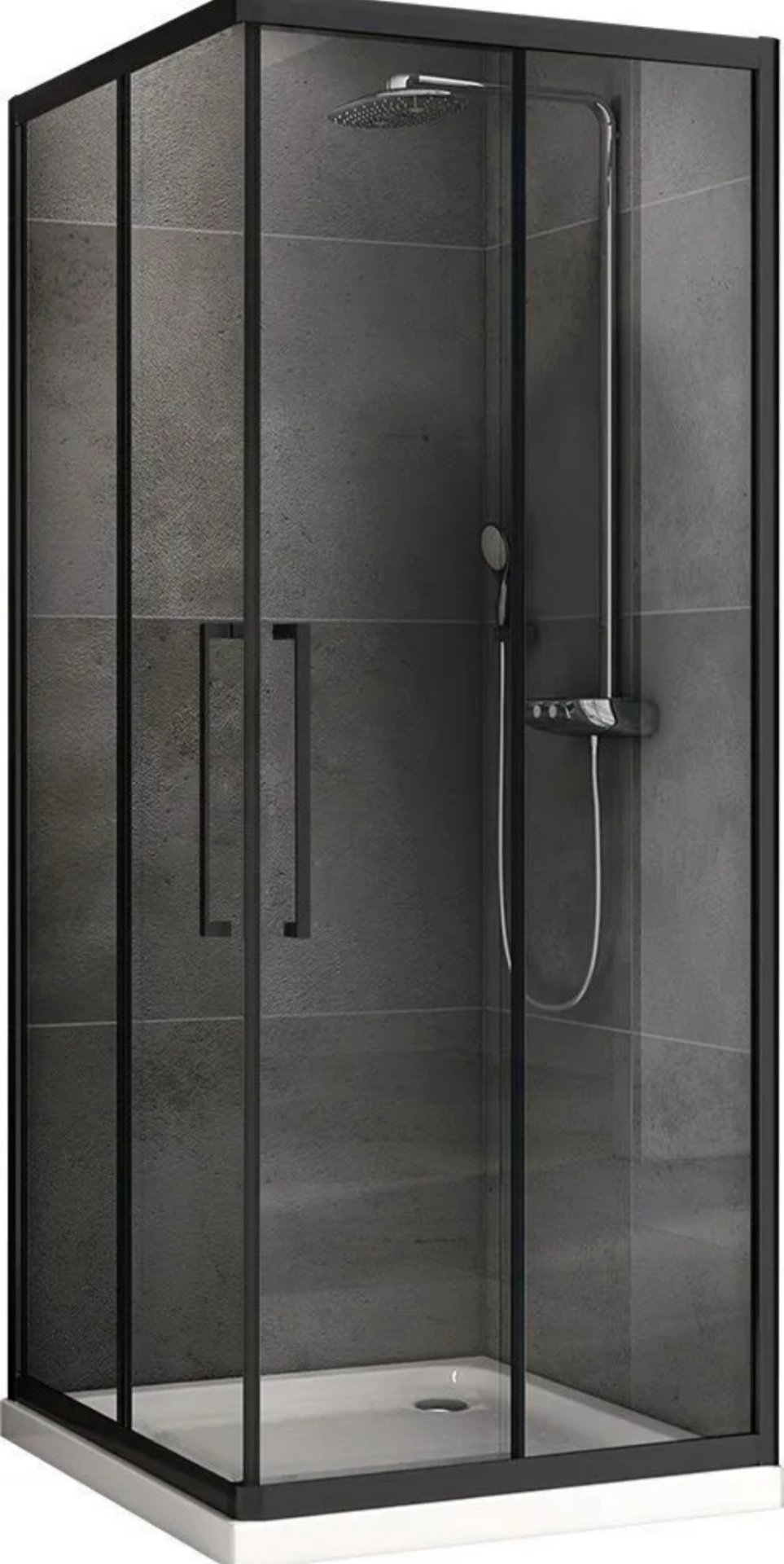 Душевое ограждение Abber двухстенное AG02080BH, 800х1950 мм