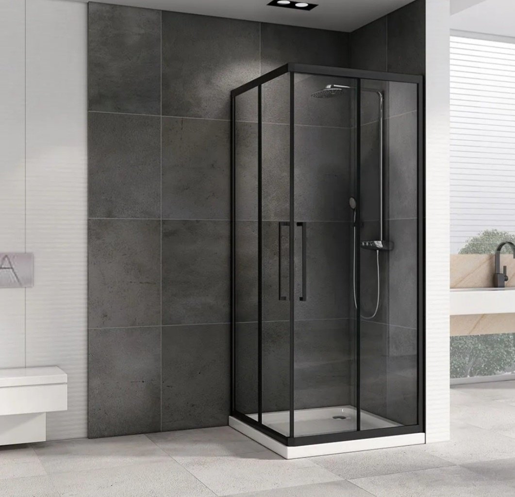 Душевое ограждение Abber двухстенное AG02090BH, 900х1950 мм купить,0