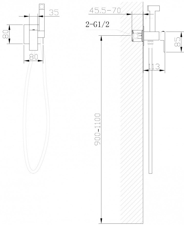 Гигиенический душ Abber AF8226 хром купить,90090