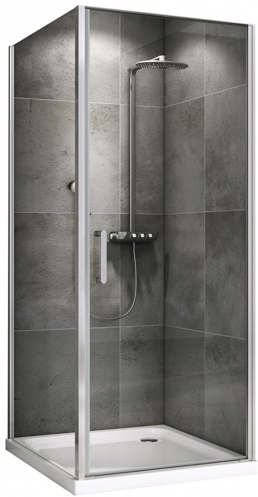 Душевое ограждение Abber двухстенное AG04070-S80, 700х800х1950 мм