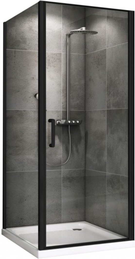 Душевое ограждение Abber двухстенное AG04090B-S100B, 1000х1950 мм
