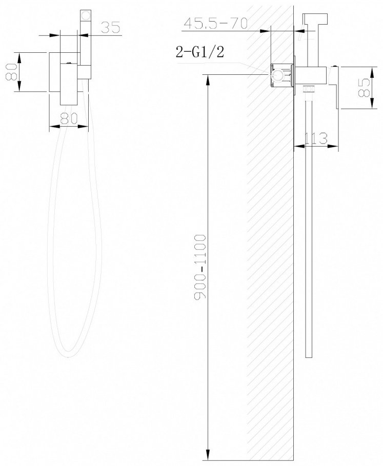 Гигиенический душ Abber Daheim AF8226G матовое золото купить,182980