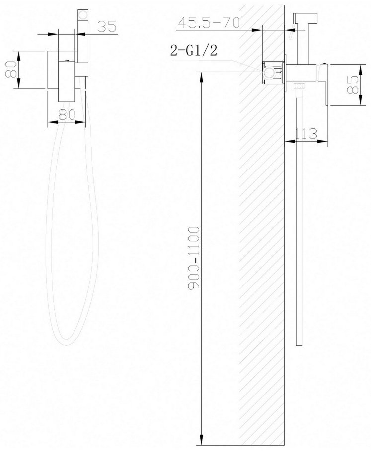 Abber гигиенический душ Daheim AF8226W, латунь купить,0
