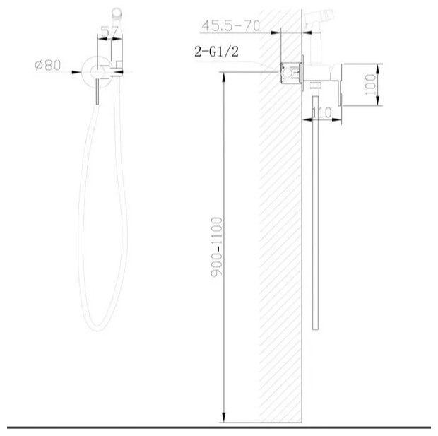 Гигиенический душ Abber Wasser Kreis AF8125 хром купить,115917