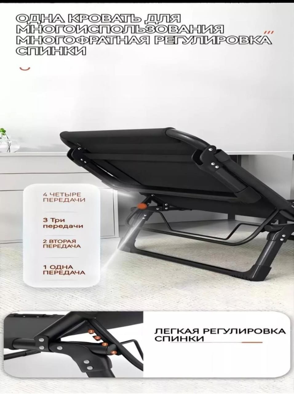 Раскладушка 75х190 см с матрасом, серый - ForteMarket Раскладушка 75х190 см с матрасом, серый купить,0