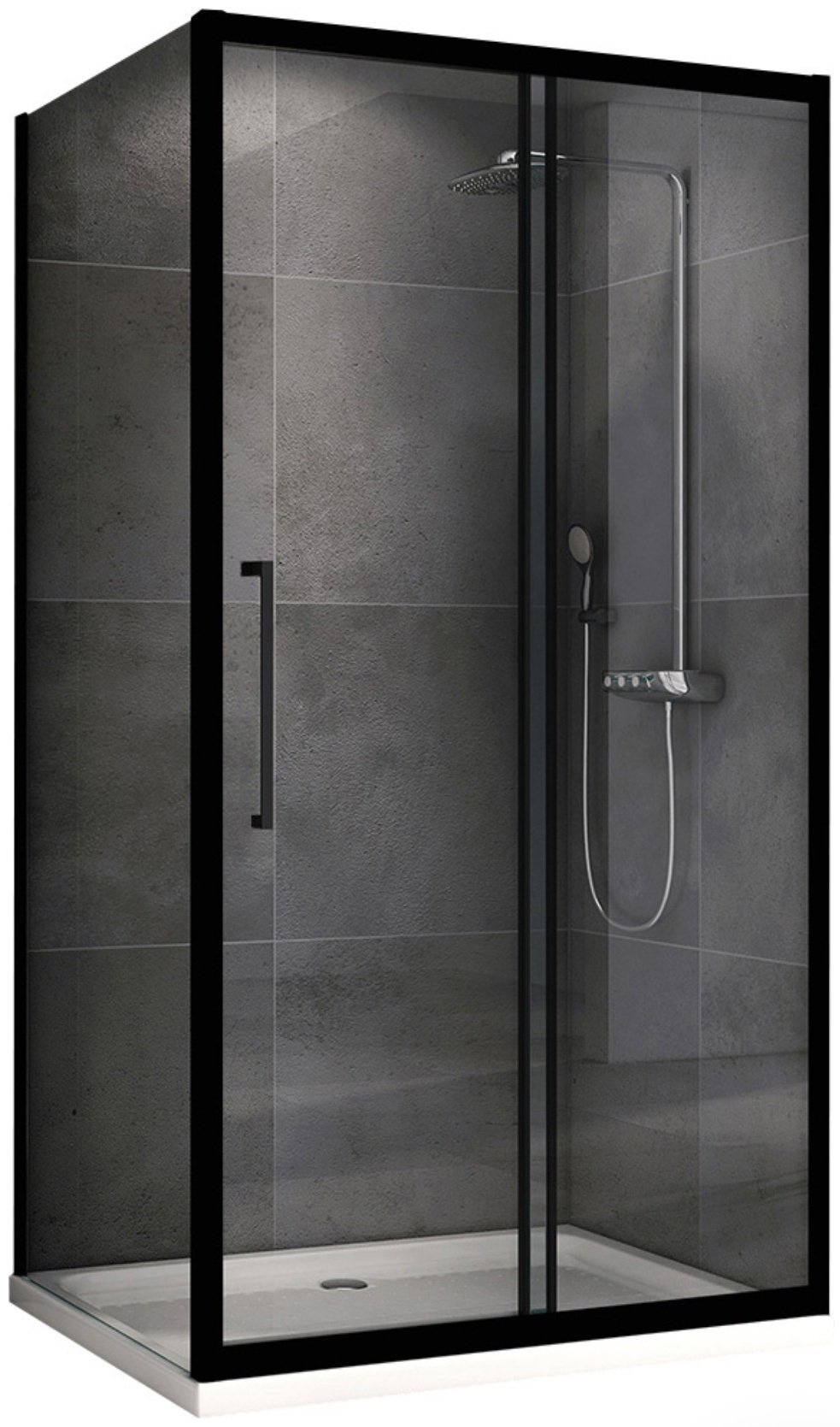 Душевое ограждение Abber двухстенное AG30110BH-S70B, 700х1950 мм