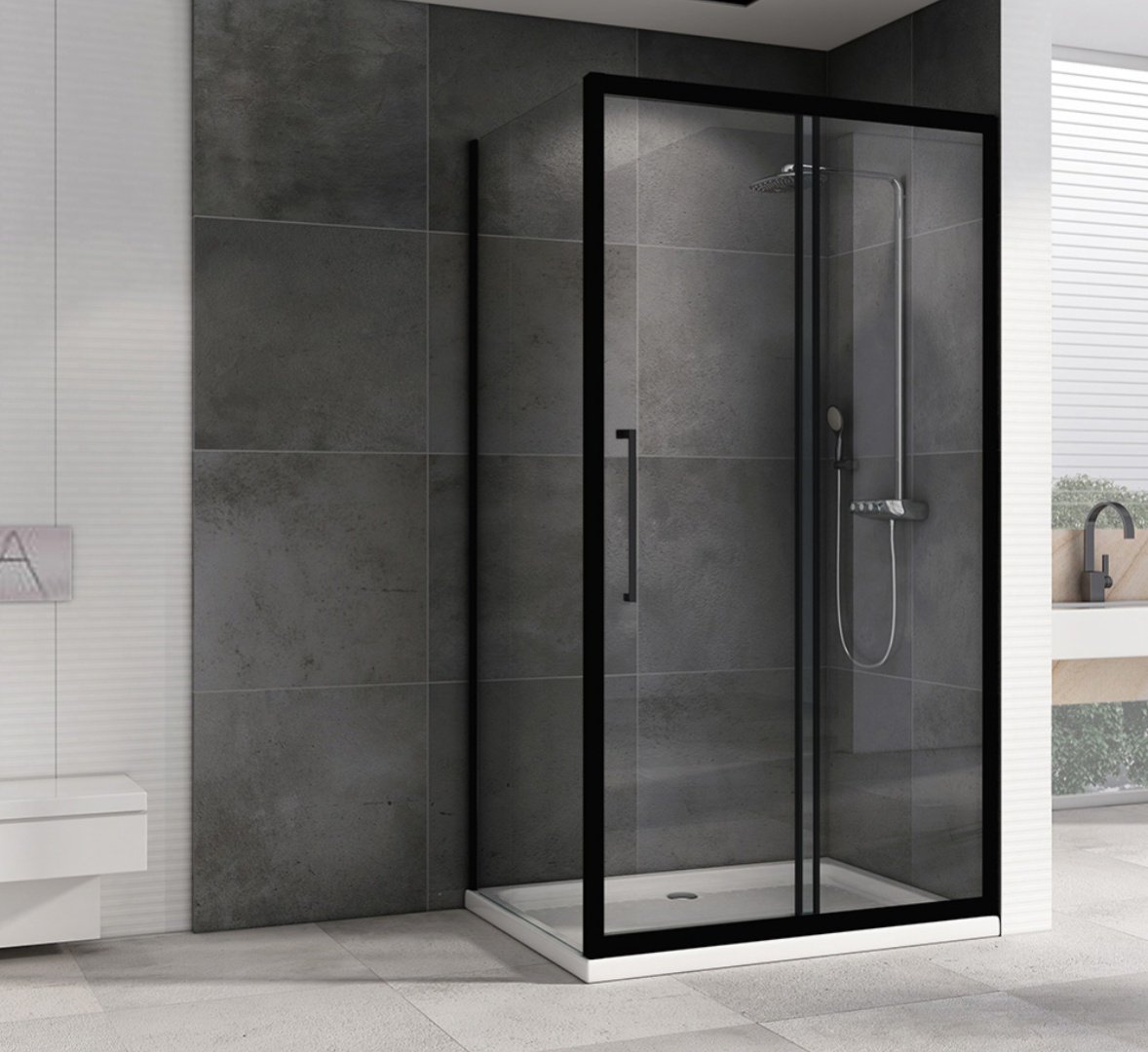 Душевое ограждение Abber двухстенное AG30110BH-S70B, 700х1950 мм купить,0