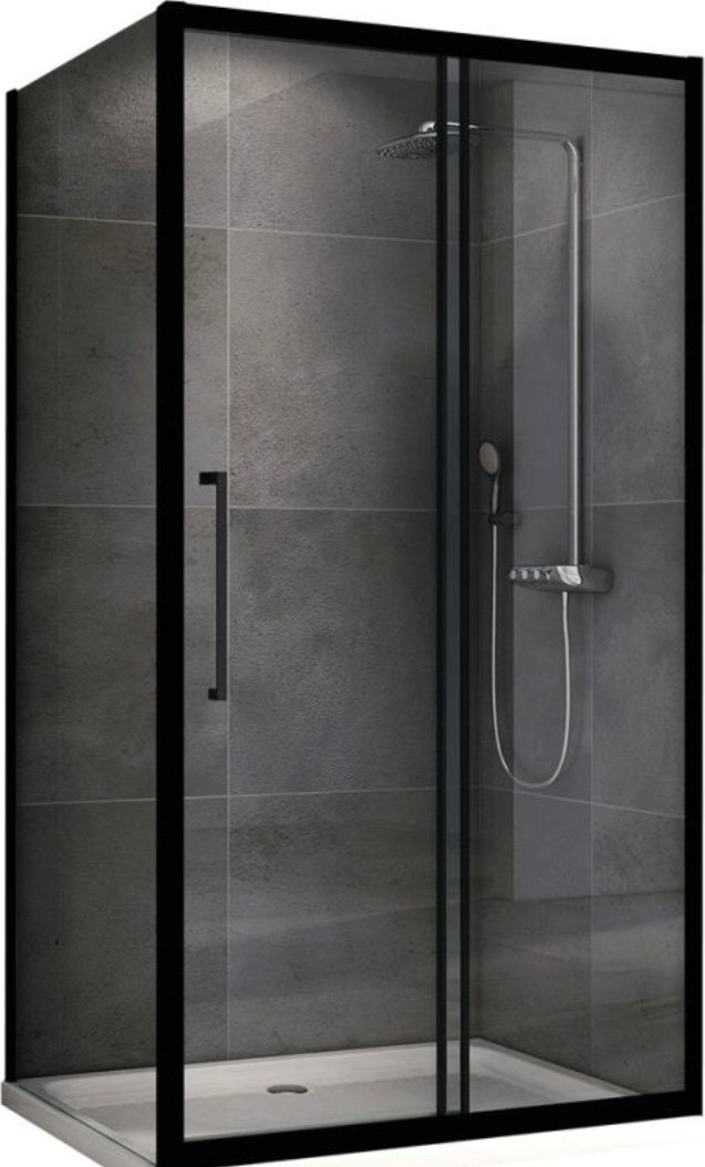 Душевое ограждение Abber двухстенное AG30110BH-S80B, 800х1950 мм