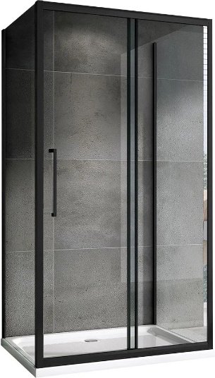 Душевое ограждение Abber двухстенное AG30110BH-S80B-S80B, 800х1950 мм