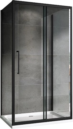 Душевое ограждение Abber двухстенное AG30110BH-S80B-S80B, 800х1950 мм купить,NaN