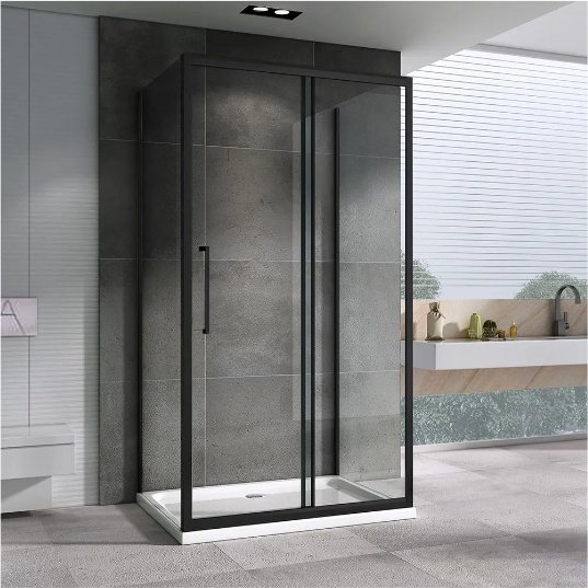 Душевое ограждение Abber двухстенное AG30110BH-S80B-S80B, 800х1950 мм купить,0