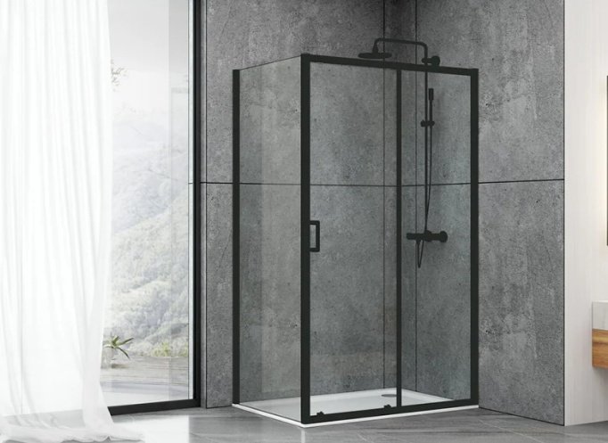 Душевое ограждение Abber двухстенное AG30140B-S100B, 1000х1900 мм купить,0