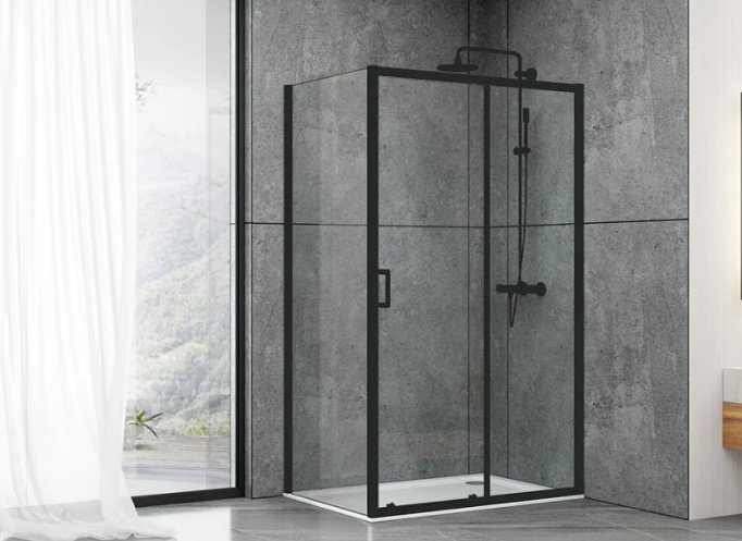 Душевое ограждение Abber двухстенное AG30140B-S100B, 1000х1900 мм купить,NaN