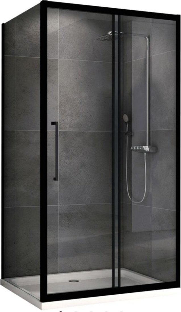 Душевое ограждение Abber двухстенное AG30110BH-S90B, 900х1950 мм