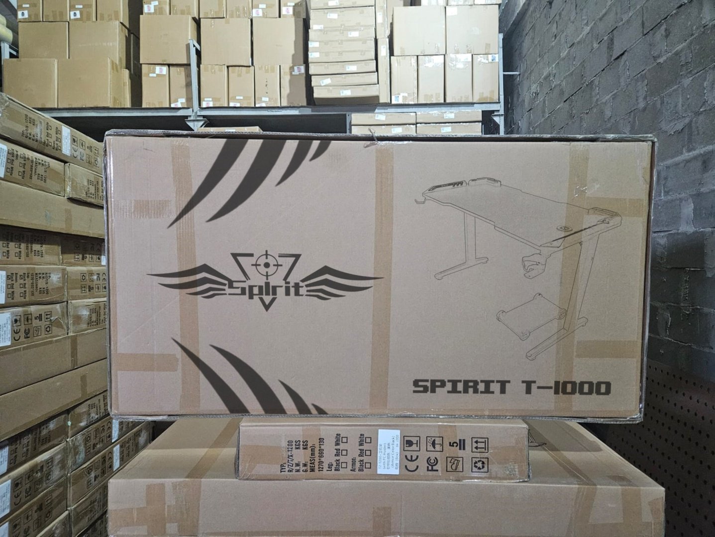 Стол компьютерный Spirit T 1000, 120х60x73 см, черный, красный - ForteMarket Стол компьютерный Spirit T 1000, 120х60x73 см, черный, красный купить,0