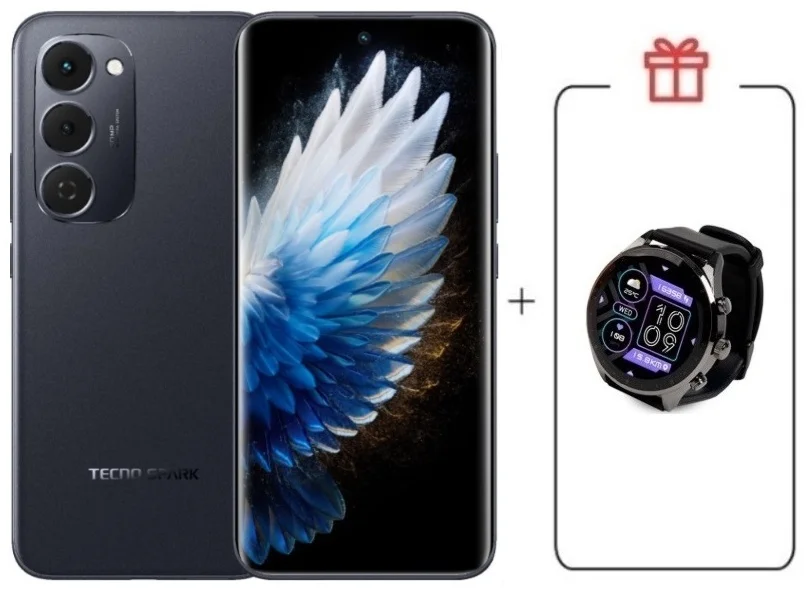 Смартфон Tecno Spark 40 Pro+ 8/256Gb Nebula Black + подарок купить,NaN