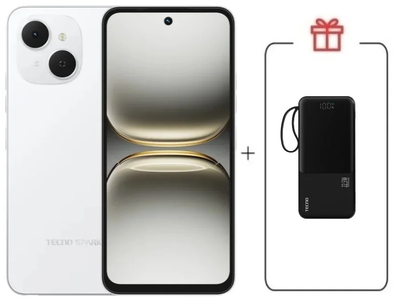 Смартфон Tecno Spark 40C 8/128Gb Veil White + подарок купить,NaN