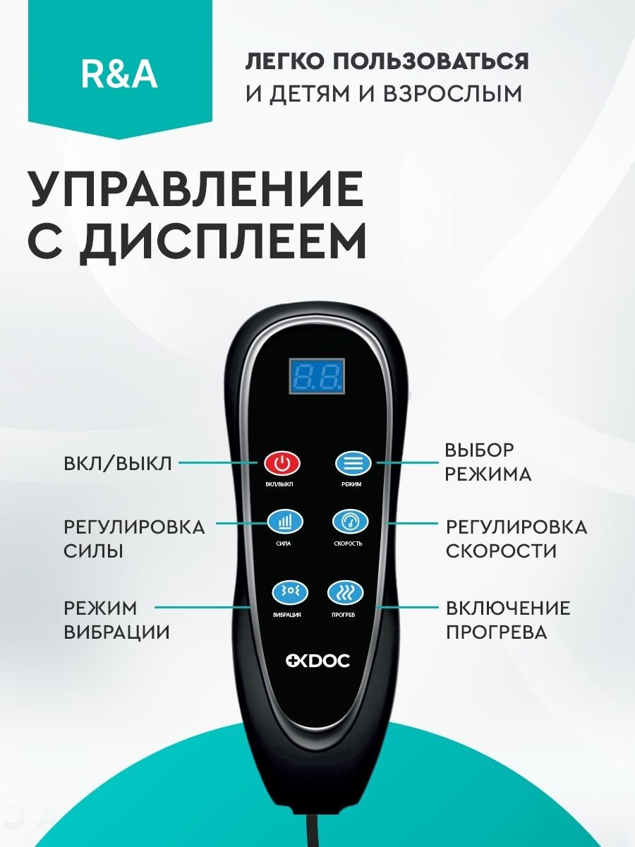 Массажер R&A RA-FS34 накладка на спинку стула шиацу, нейростимулирующий - ForteMarket Массажер R&A RA-FS34 накладка на спинку стула шиацу, нейростимулирующий купить,0