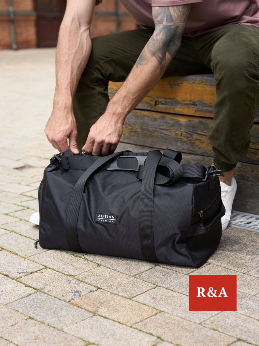 Саквояж R&amp;A R&amp;A Сумка спортивная большая для фитнеса и тренировок RA-SS98 22 л черный купить,0