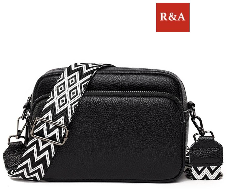 Сумка кросс-боди R&amp;A искусственная кожа черный купить,NaN