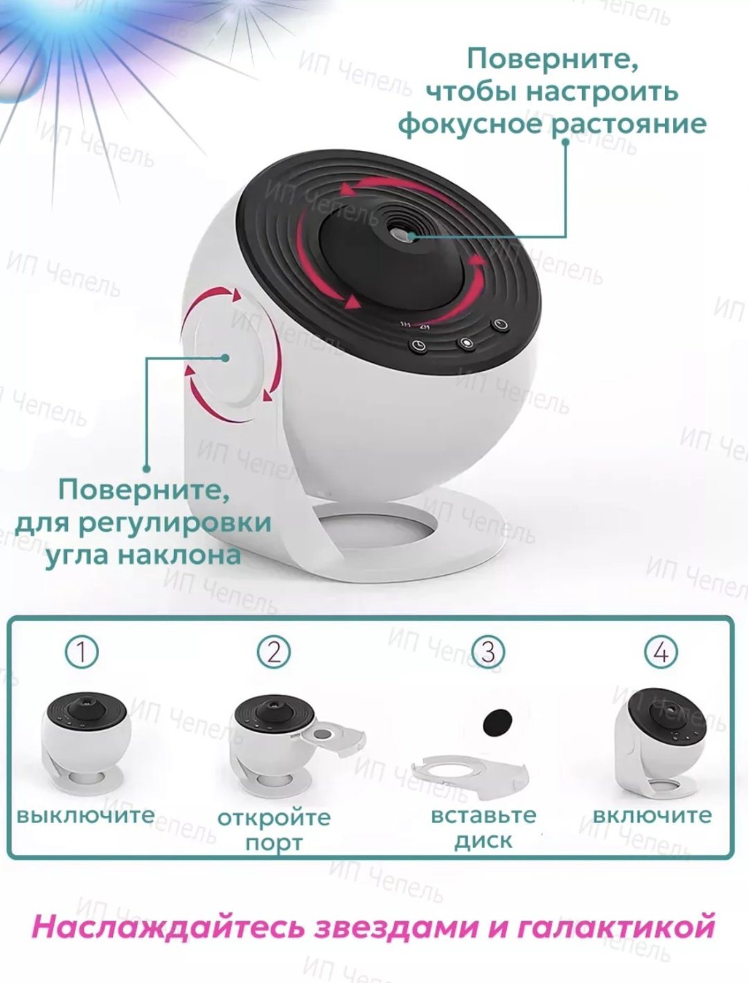 Ночник-проектор 265641226, пластик купить,NaN