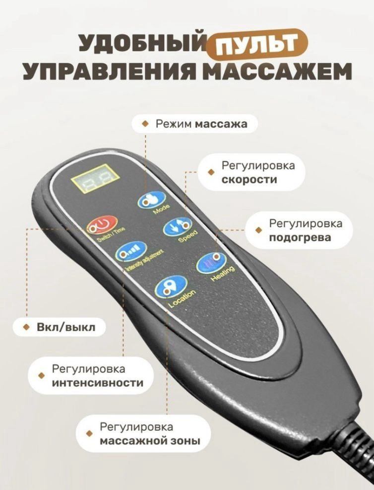 Массажер AUX Gl-d1 коврик вибрационный, воздушно-компрессионный, разогревающий купить,NaN